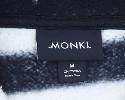 Monki Women's Black Beige Fleece Pullover Sweatshirt Size M