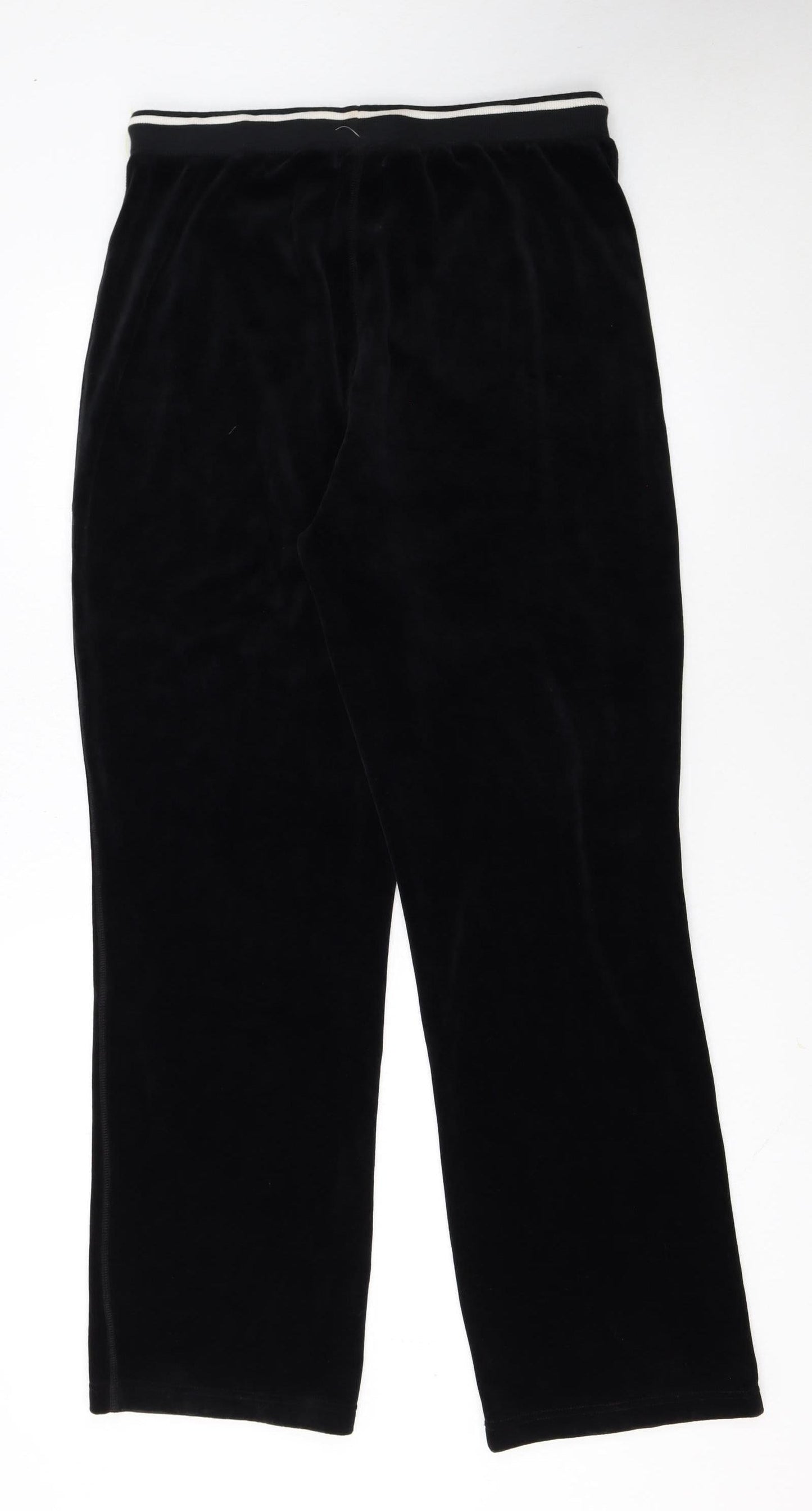 New York Laundry Women Black L Velour Jogger Trousers