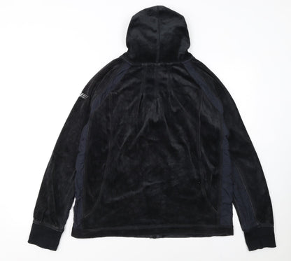 DKNY Active Women Black Full Zip Hoodie XL Fleece Zip Front Casual