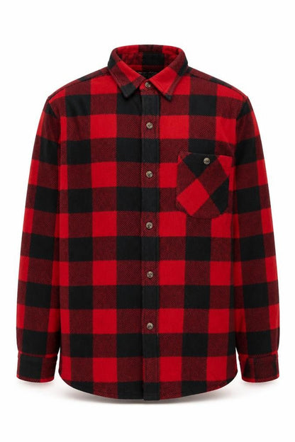 Misty Mountain Mens Red Check Flannel Outdoor Jacket M