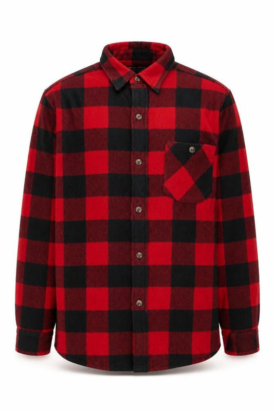 Misty Mountain Mens Red Check Flannel Outdoor Jacket M