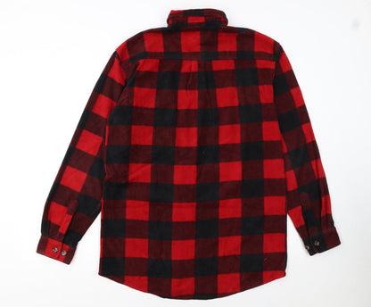 Misty Mountain Mens Red Check Flannel Outdoor Jacket M