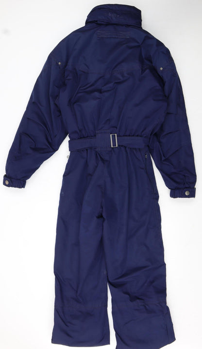 Killy Women's Blue Ski Jacket One Piece Size 12 Winter Insulated Belted