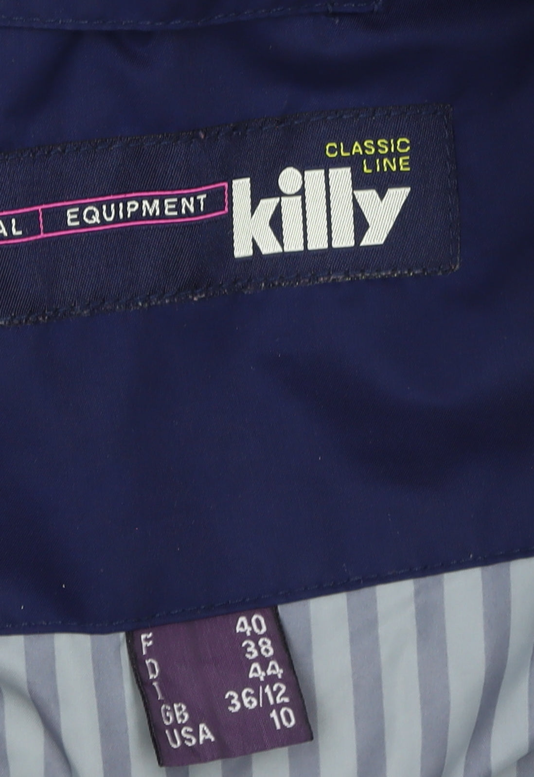 Killy Women's Blue Ski Jacket One Piece Size 12 Winter Insulated Belted