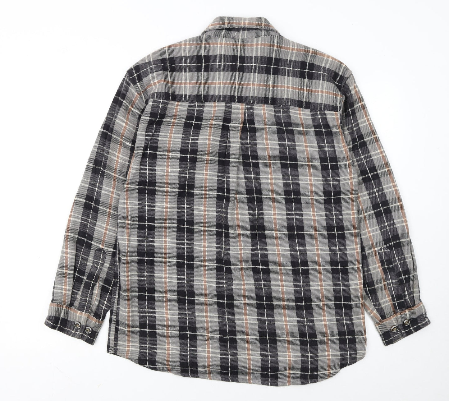 Stillwater Supply Co. Mens Grey Check Flannel Shirt Medium Cotton