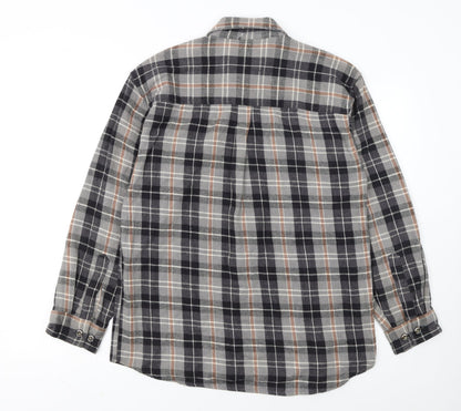 Stillwater Supply Co. Mens Grey Check Flannel Shirt Medium Cotton