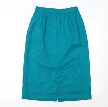 Radcliffe by Sag Harbor Women's Green Wool Midi Pencil Skirt Size 10