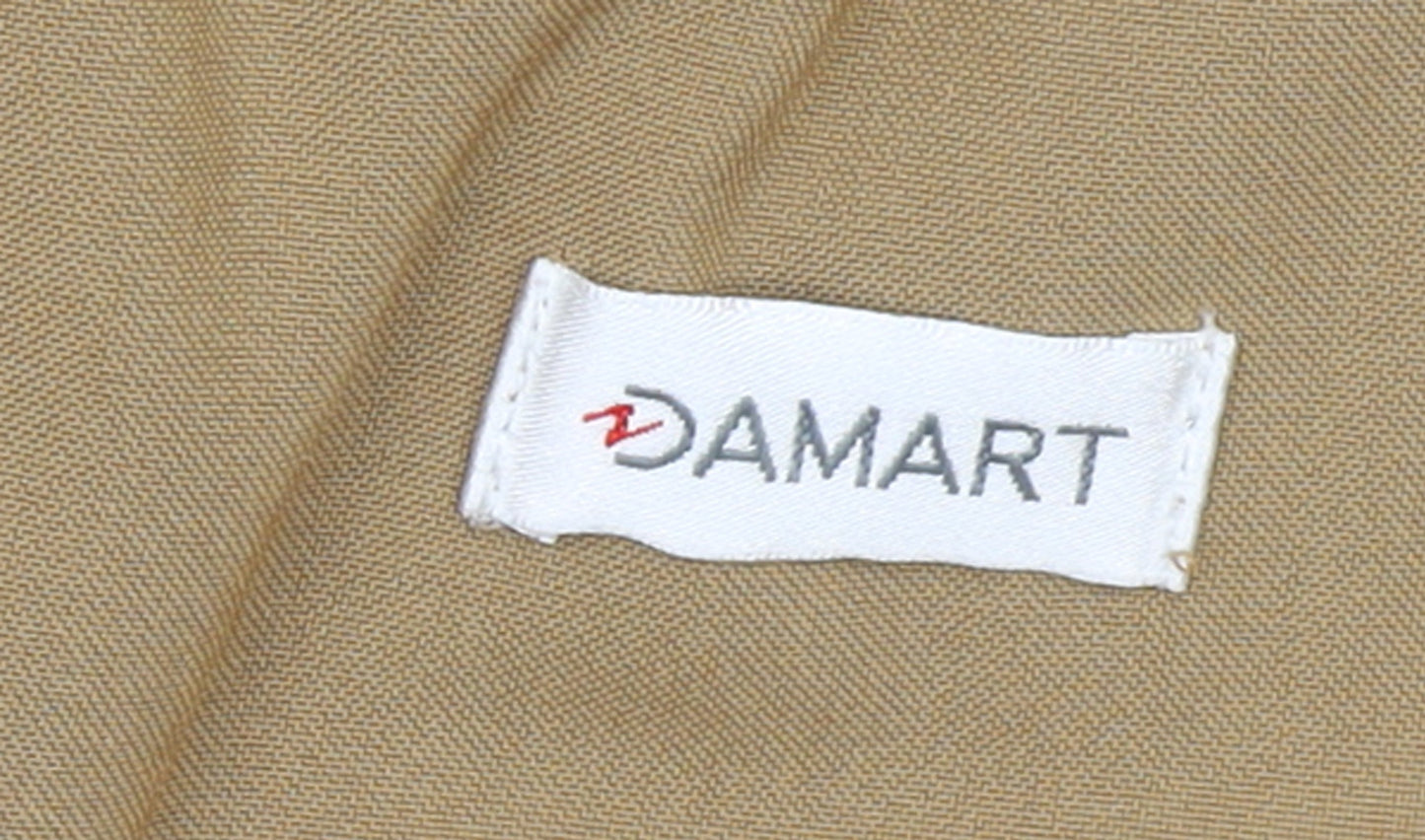 Damart Women's Beige Hooded Mid-Length Rain Coat Size 18