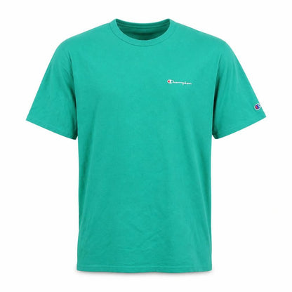Champion Men's Green Cotton Crew Neck Short Sleeve T-Shirt Size L