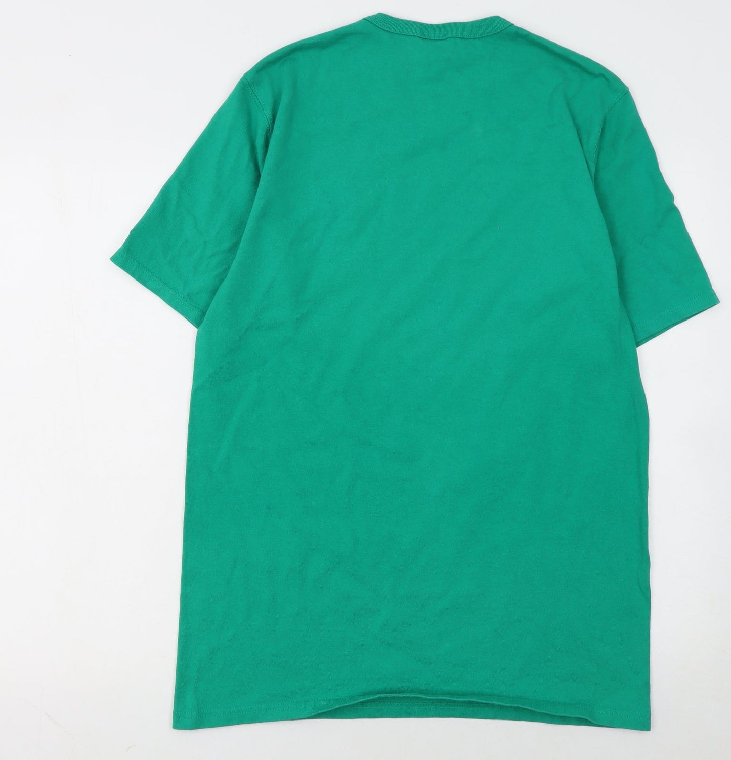 Champion Men's Green Cotton Crew Neck Short Sleeve T-Shirt Size L