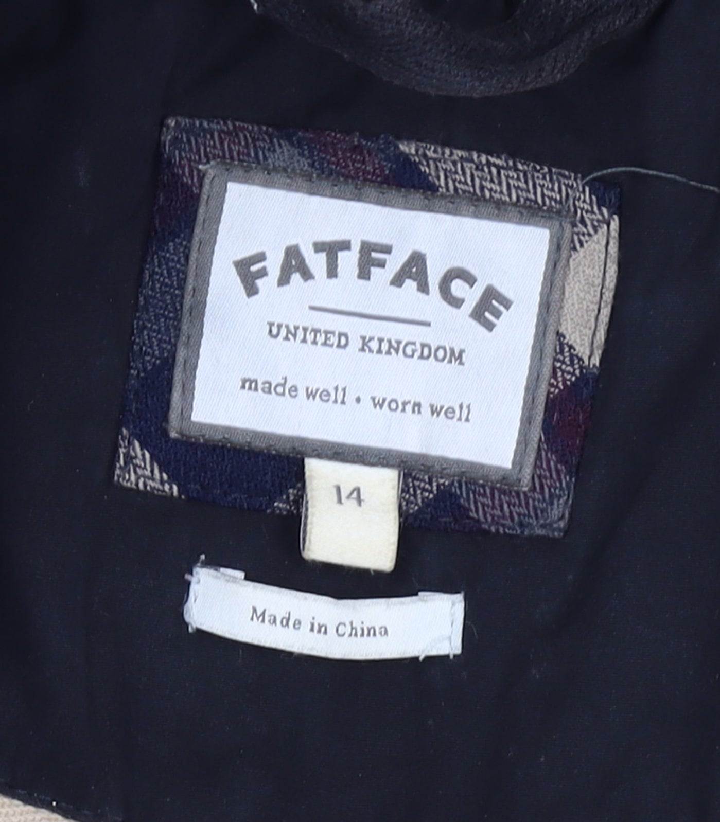 FatFace Women’s Black Faux Fur Hooded Parka Coat Size 14