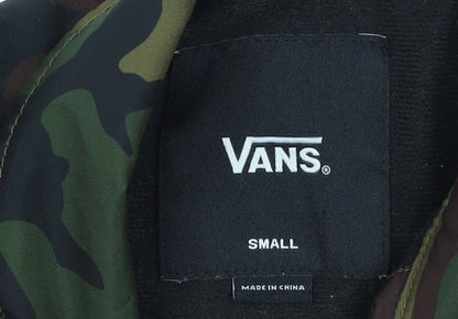 Vans Womens Green Camouflage Coach Jacket Size Small