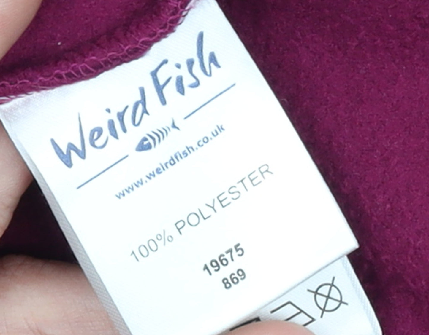 Weird Fish Women’s Purple Fleece Full Zip Jacket Size 18