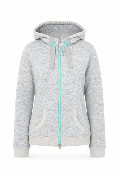 Superdry Womens Grey Full Zip Hoodie XS Mountain Storm Softshell
