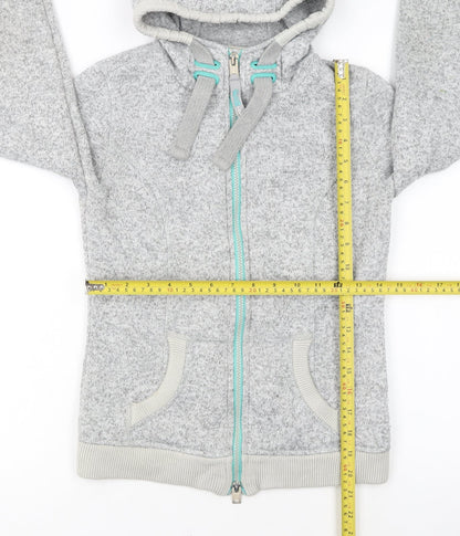 Superdry Womens Grey Full Zip Hoodie XS Mountain Storm Softshell
