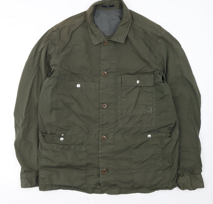Paul Smith Jeans Men's Green XL Military Style Button-Up Shirt