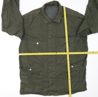 Paul Smith Jeans Men's Green XL Military Style Button-Up Shirt