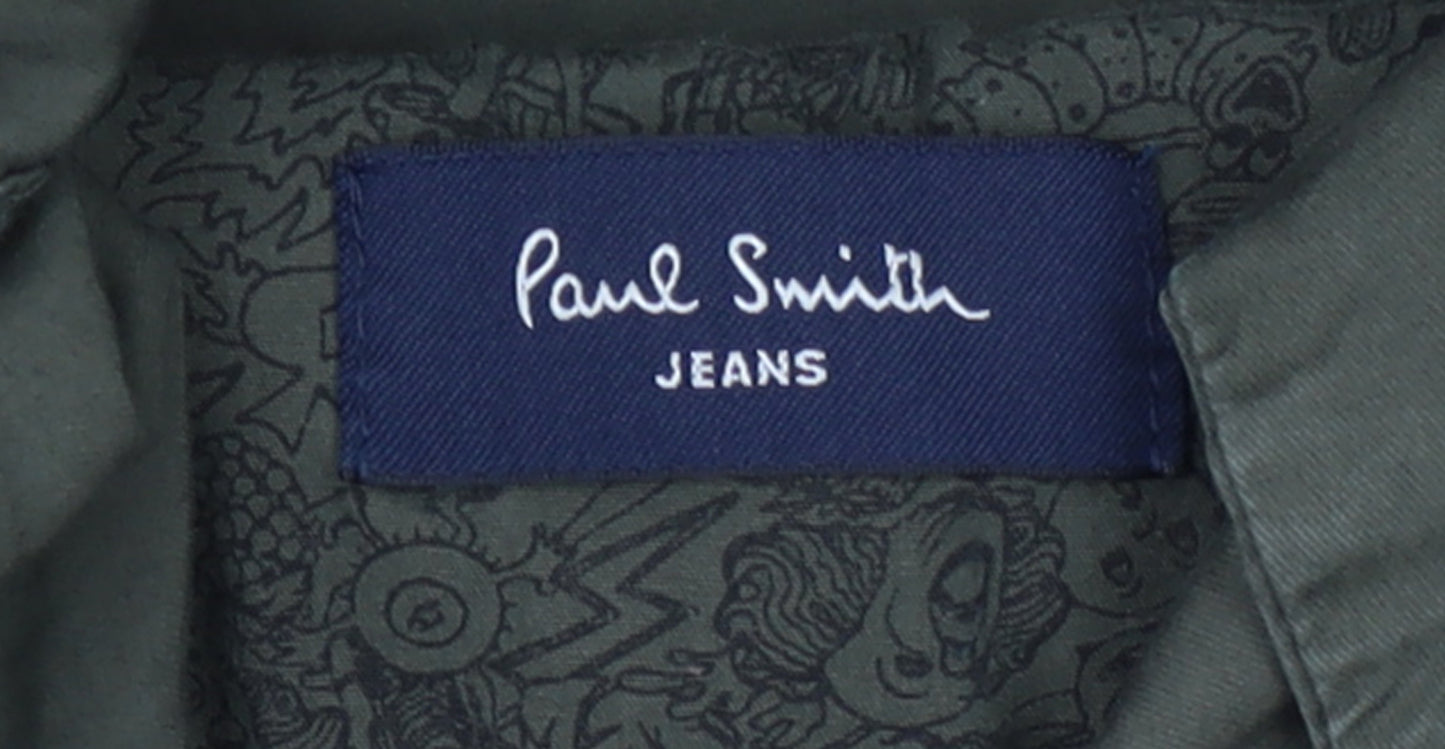Paul Smith Jeans Men's Green XL Military Style Button-Up Shirt