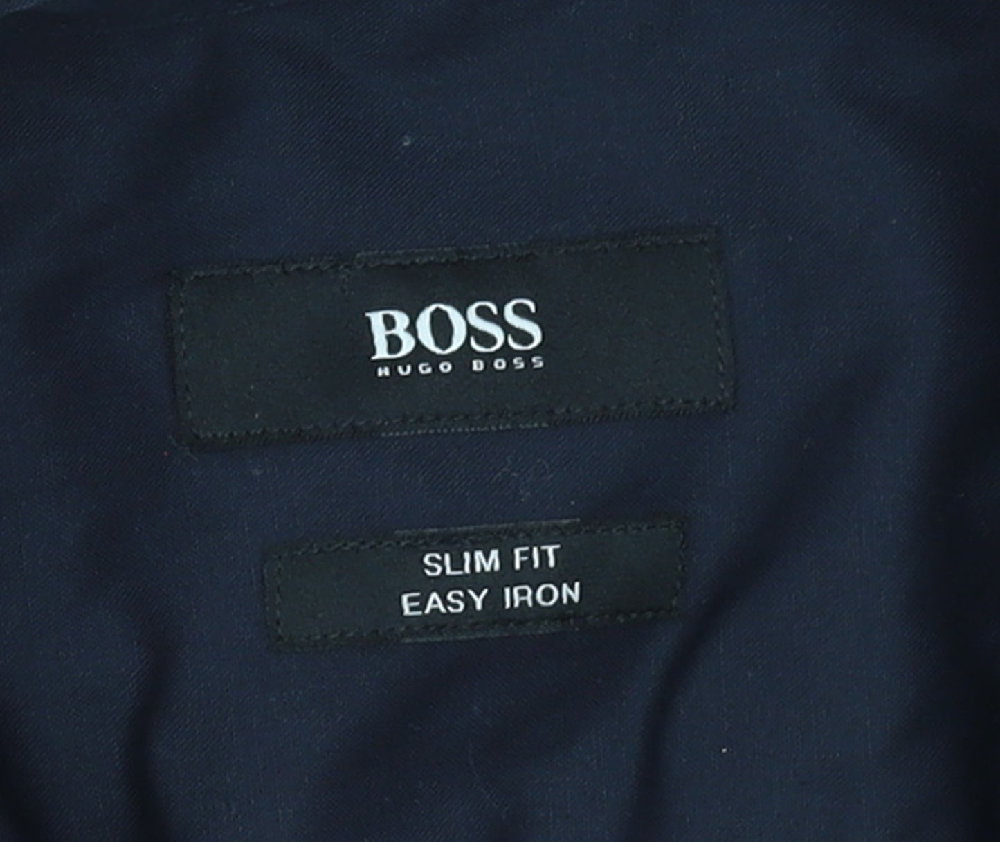 Hugo Boss Men's Blue Slim Fit Long Sleeve Button-Up Shirt Size 16
