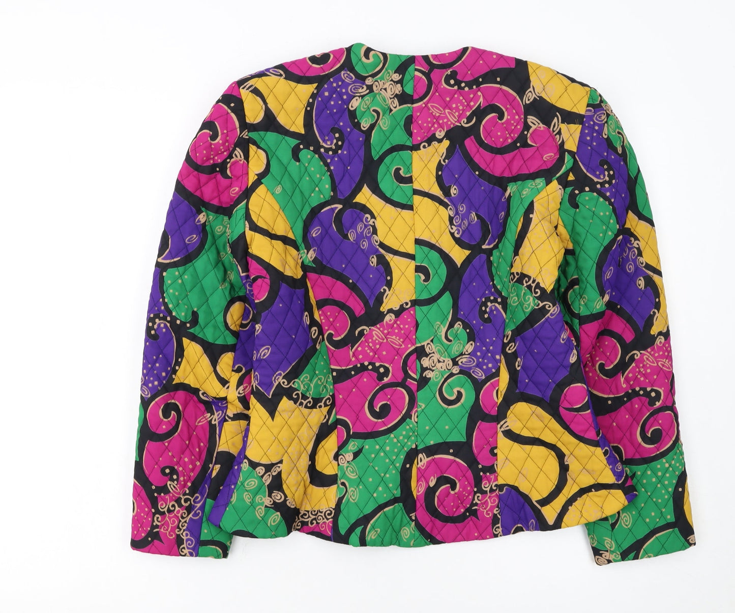Frank Usher Womens Multicoloured Size 14 Vintage Geometric Blazer Jacket
