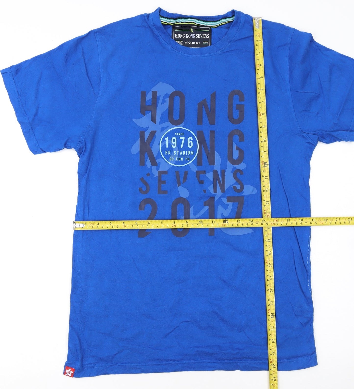 Kukri Men's Blue Hong Kong Sevens 2017 Cotton T-Shirt Size S