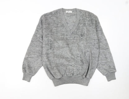 Lindbergh Women's Grey V-Neck Pullover Sweater Size M