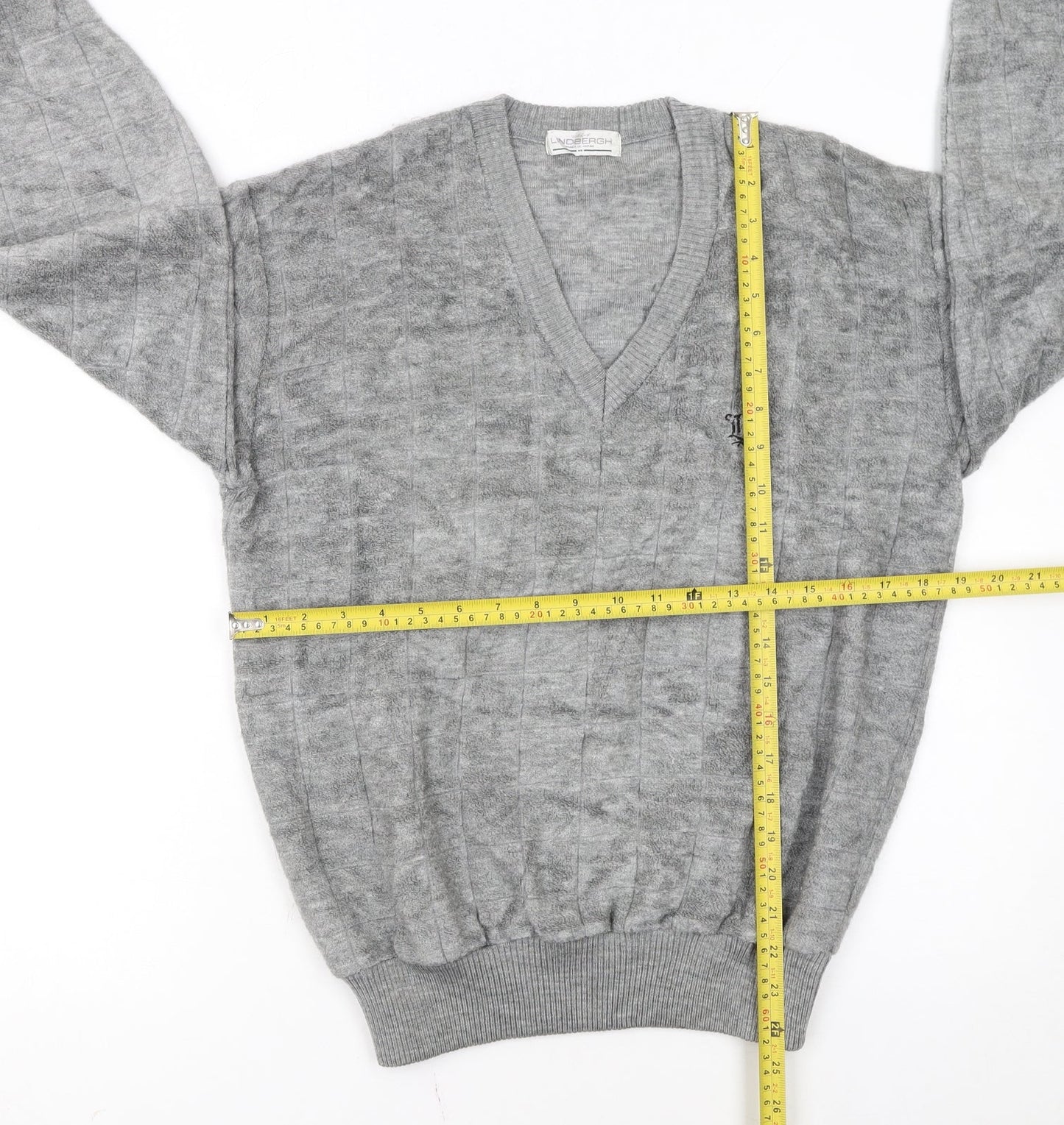 Lindbergh Women's Grey V-Neck Pullover Sweater Size M