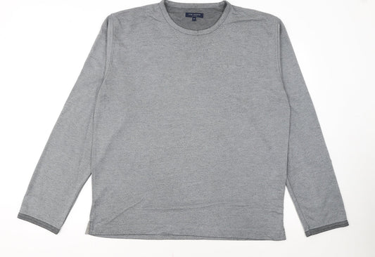 Ted Baker Mens Grey Crew Neck Long Sleeve Knit Sweatshirt Size L