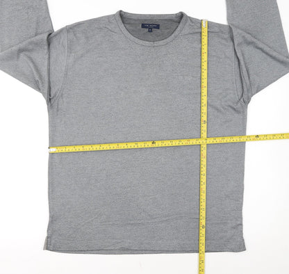 Ted Baker Mens Grey Crew Neck Long Sleeve Knit Sweatshirt Size L