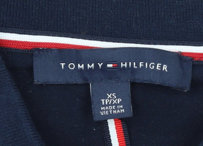 Tommy Hilfiger Men's Multicoloured Long Sleeve 1/4 Zip Polo XS