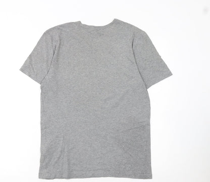 Hugo Boss Men's Grey Cotton Crew Neck Short Sleeve T-Shirt Size S