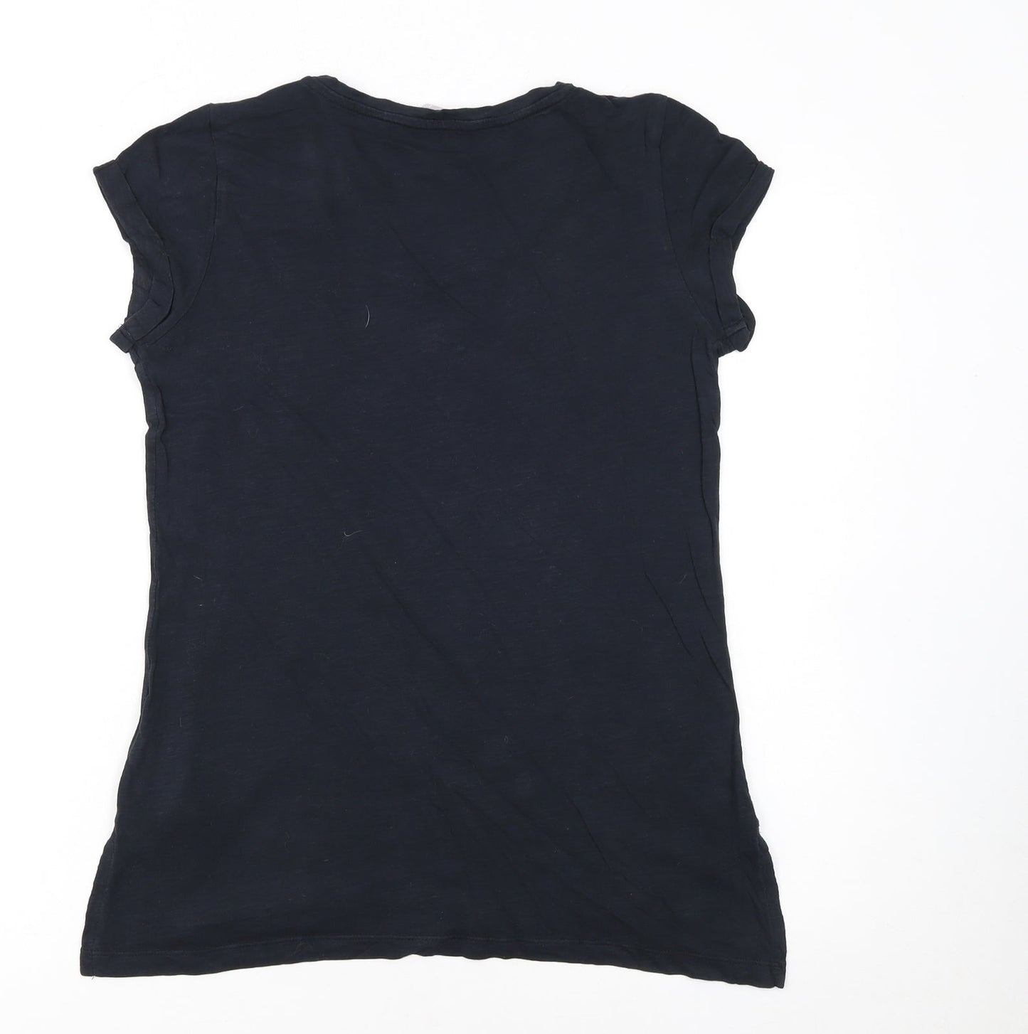 Red Herring Womens Black Floral Festival T-Shirt Size 8