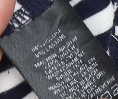 Fenn Wright Manson Women Navy White Stripe Tunic L Cotton Top