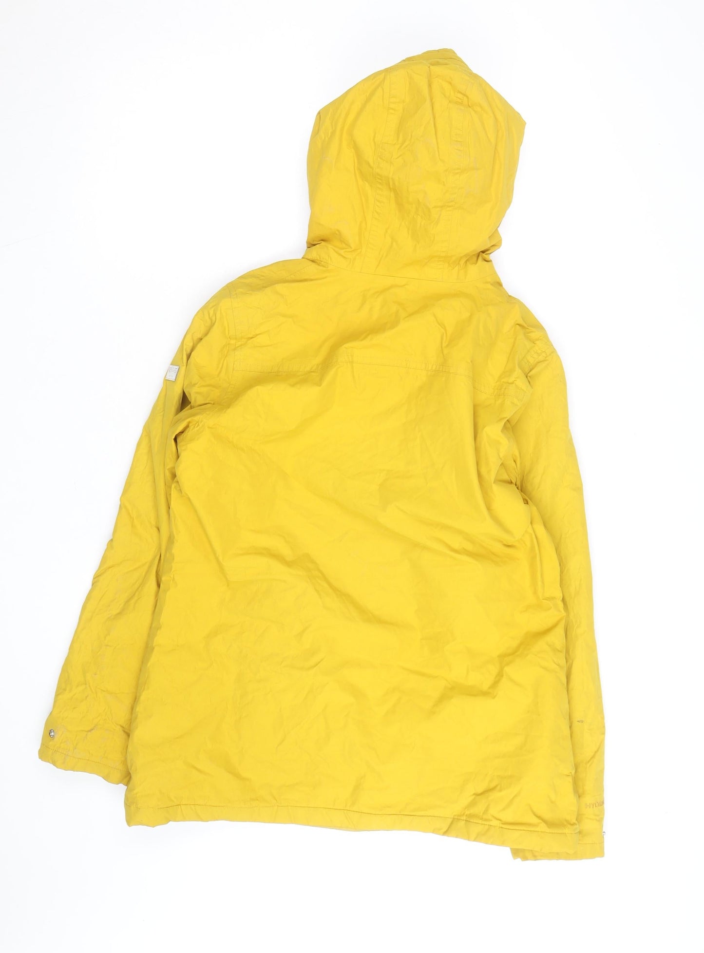 Regatta Women's Yellow Hooded Parka Jacket Size 10 Lined Waterproof Coat