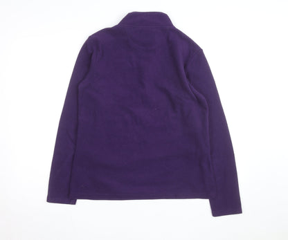 Peter Storm Women's Purple Fleece 1/4 Zip Pullover Sweatshirt Size 14