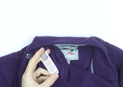 Peter Storm Women's Purple Fleece 1/4 Zip Pullover Sweatshirt Size 14