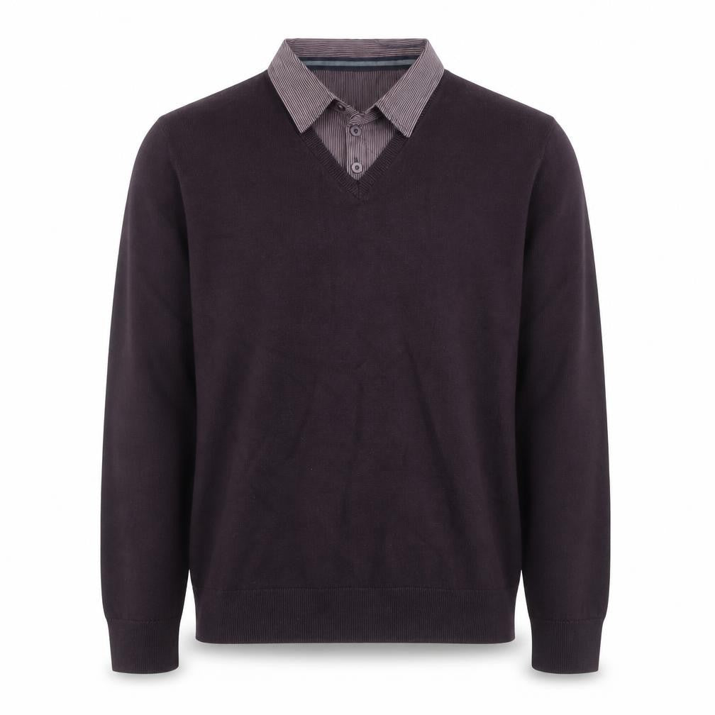 Marks and Spencer Men’s Brown V-Neck Pullover Jumper Size L Classic Fit