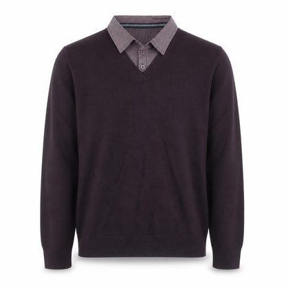 Marks and Spencer Men’s Brown V-Neck Pullover Jumper Size L Classic Fit