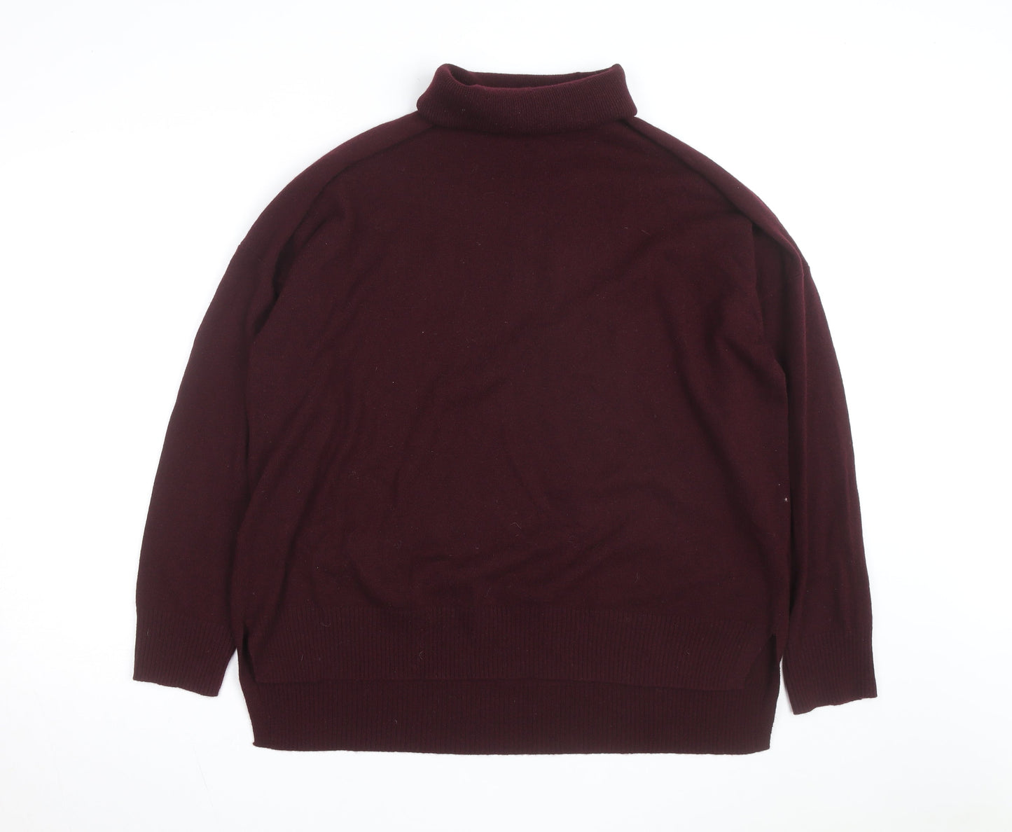Whistles Mens Red Roll Neck Wool Cashmere Jumper Size L