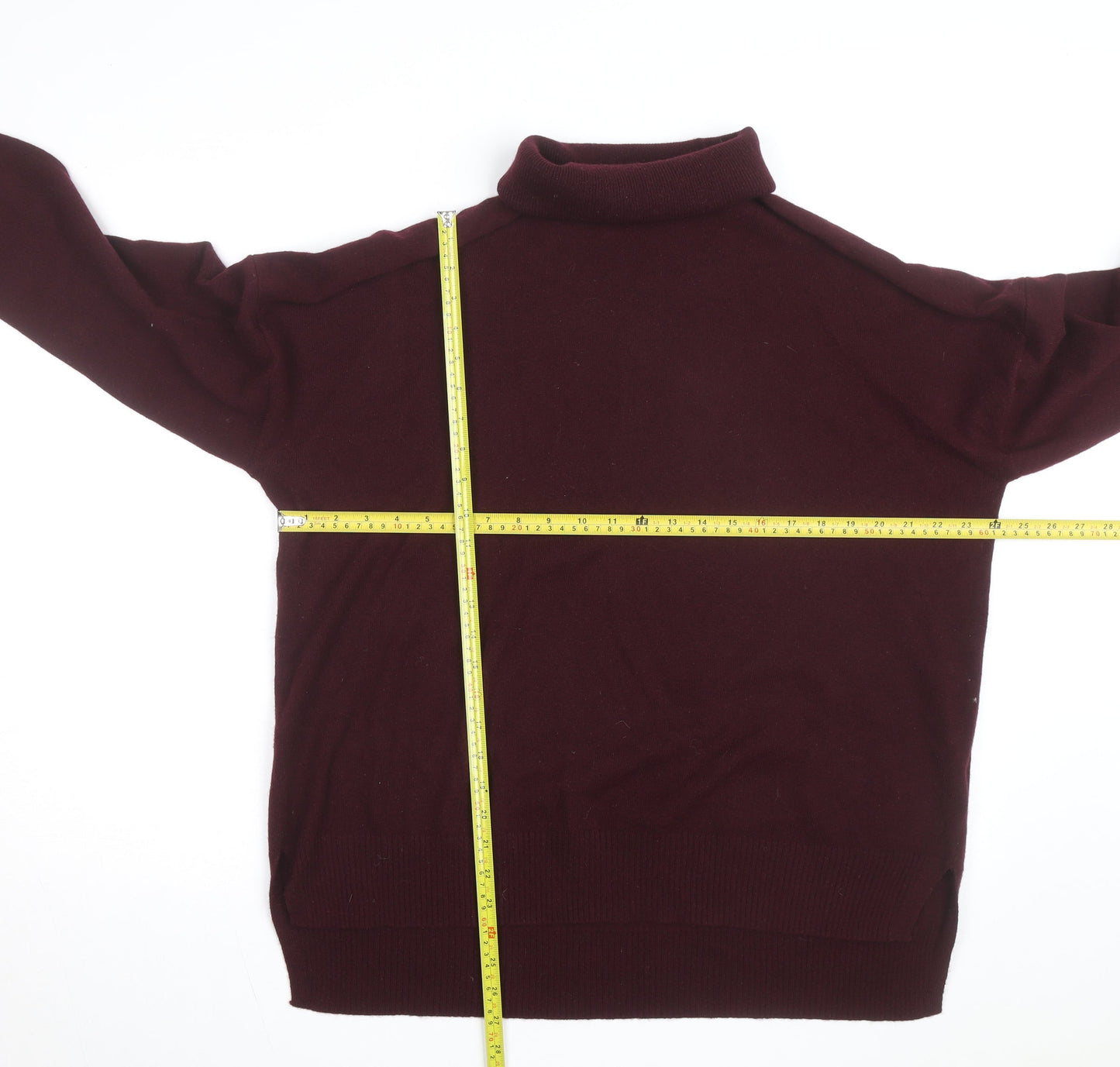 Whistles Mens Red Roll Neck Wool Cashmere Jumper Size L