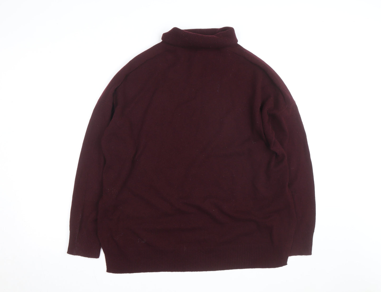 Whistles Mens Red Roll Neck Wool Cashmere Jumper Size L