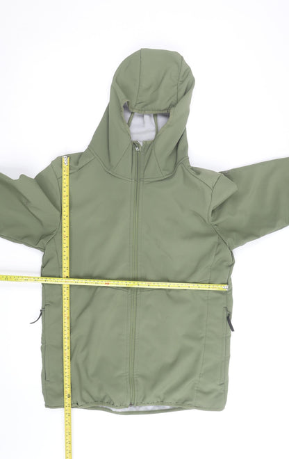 Jack Wolfskin Men's Green Softshell Hooded Outdoor Jacket Size M