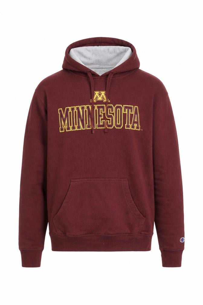 Champion Men's Red Minnesota Pullover Hoodie Size S Fleece Sweatshirt
