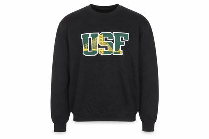 Champion Men’s Black USF Crew Neck Sweatshirt L Pullover Logo