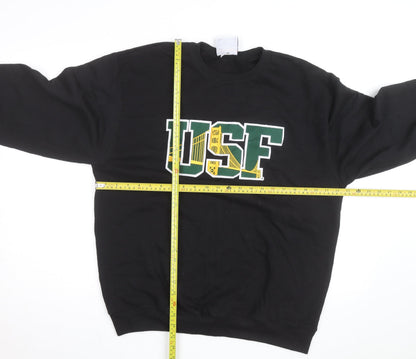 Champion Men’s Black USF Crew Neck Sweatshirt L Pullover Logo