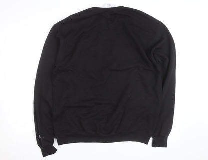 Champion Men’s Black USF Crew Neck Sweatshirt L Pullover Logo