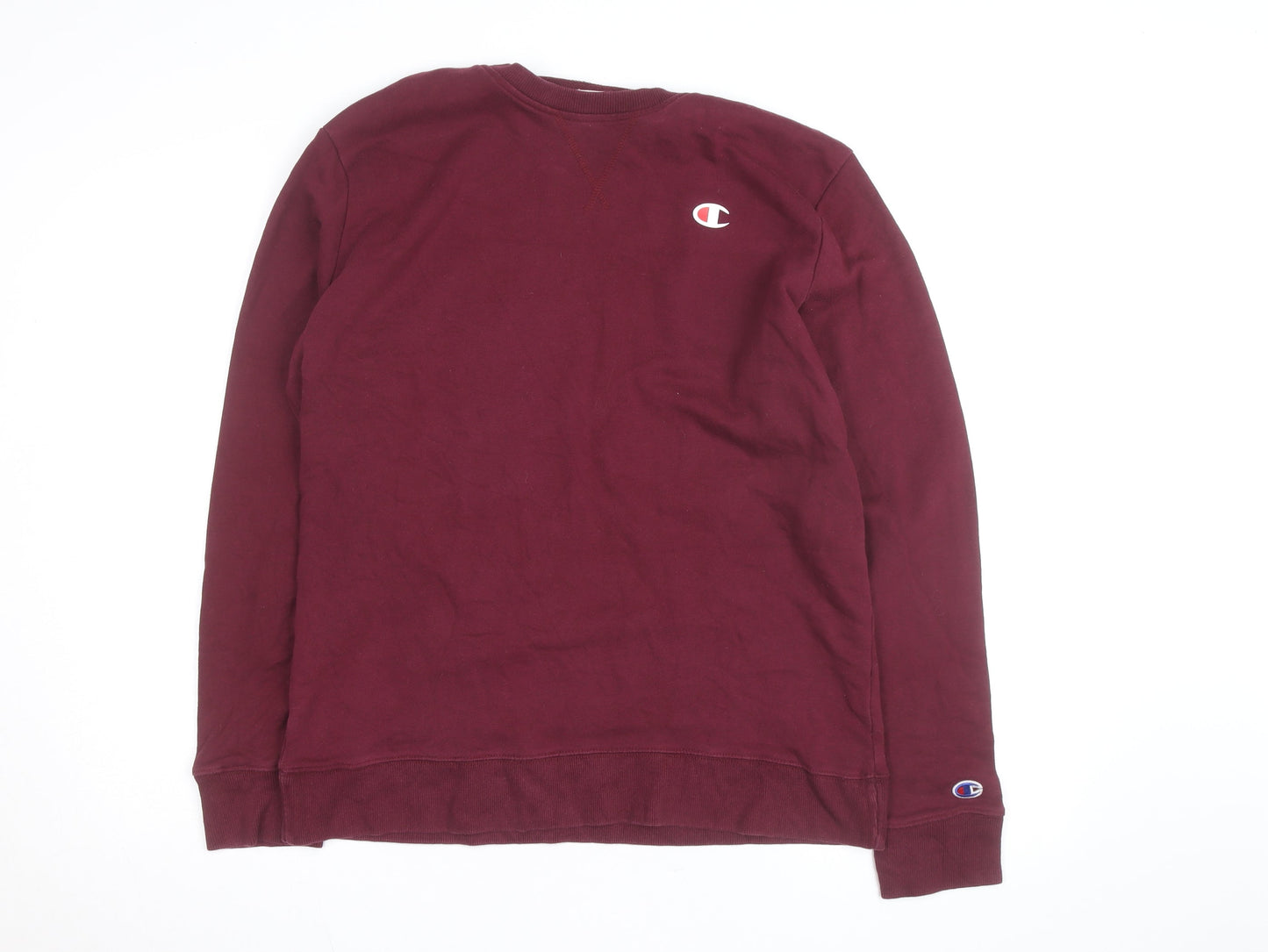 Champion Men's Red Crew Neck Pullover Sweatshirt Size M