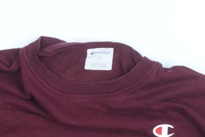 Champion Men's Red Crew Neck Pullover Sweatshirt Size M