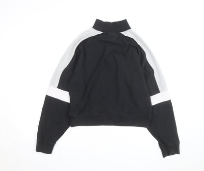Champion Men's Black Grey 1/4 Zip Sweatshirt M Sports Fleece