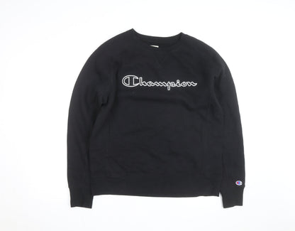 Champion Men's Black Medium Pullover Sweatshirt Crew Neck